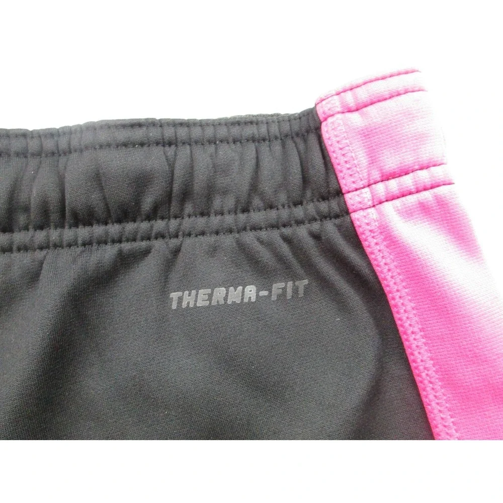 Nike Sweat Pants Womens M Livestrong Black Pink Therma-Fit Fleece Running Active